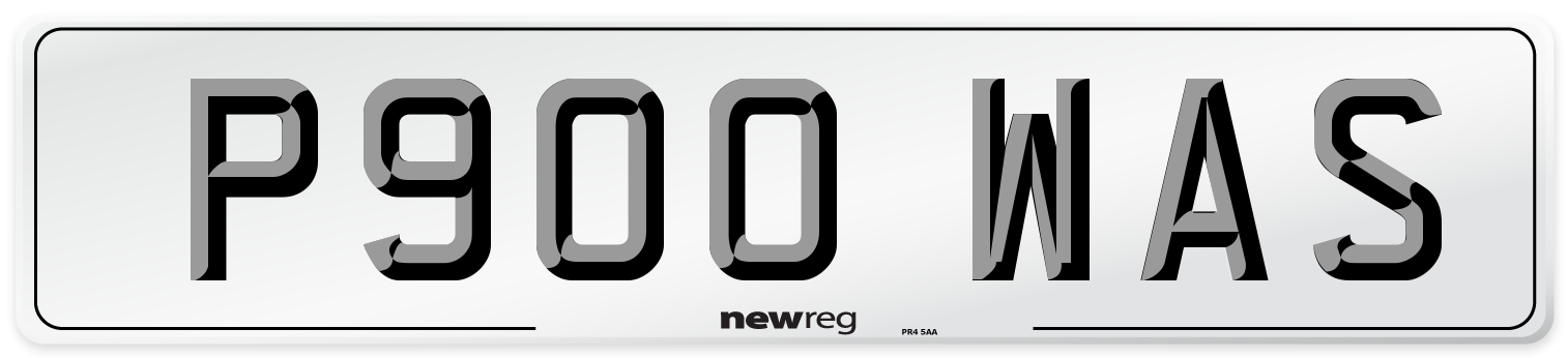 P900 WAS Number Plate from New Reg